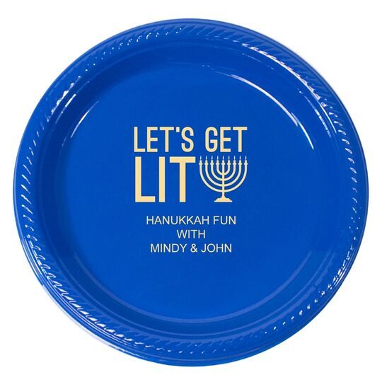 Let's Get Lit Plastic Plates